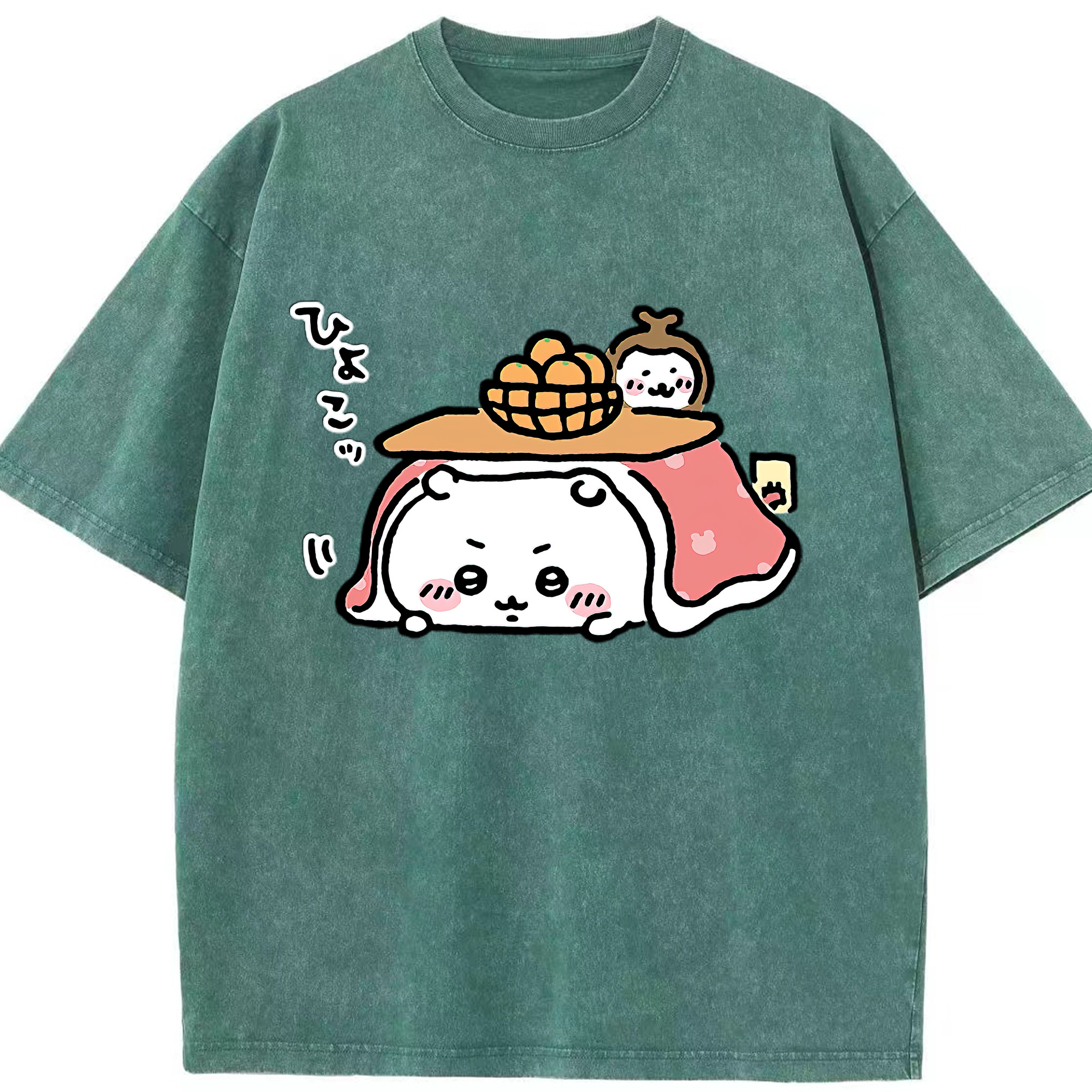 （画像用） ちいかわ ちいかわ Chii-kawa chiikawa 綿100% ヴィンテージ風 半袖Tシャツ（フロントプリント）